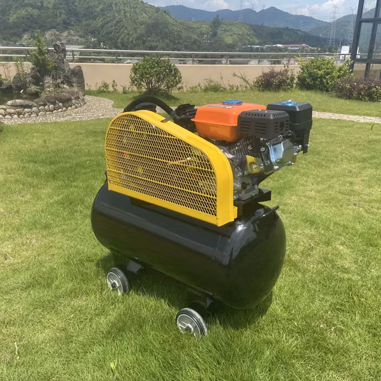 Fábrica de compresores de aire accionados por correa de gasolina Xinya 6.5HP 2065 de doble cilindro 100L